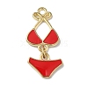 Golden Tone Alloy Enamel Pendants X-ENAM-O052-01G-01-1