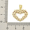 Rack Plating Brass Pave Cubic Zirconia Pendants KK-U029-09G-03-3