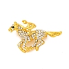 Zinc Alloy Crystal Rhinestone Brooch JEWB-U010-04G-06-1