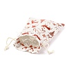 Christmas Theme Cotton Fabric Cloth Bag X-ABAG-H104-B17-4