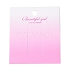 Gradient Color Rectangle Paper Hair Clip Display Cards with Hanging Hole CDIS-T004-19D-1