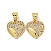 Brass Micro Pave Cubic Zirconia Pendants KK-N254-135E-G-1