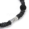 Natural Lava Rock Beaded Bracelets for Women Men BJEW-F480-01-3