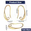SUPERFINDINGS 40Pcs Brass Earring Hooks KK-FH0004-42-2