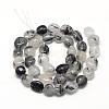 Natural Black Rutilated Quartz Beads Strands G-R445-8x10-18-2