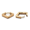 304 Stainless Steel Rhombus Huggie Hoop Earrings STAS-H156-08G-3