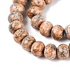 Opaque Baking Paint Glass Beads Strands GLAA-Q110-03A-04-3
