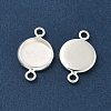 Flat Round Brass Connector Cabochon Settings KK-K414-13F-S-2