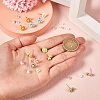 10pcs 8 style Flower Porcelain Stud Earrings EJEW-TA0001-30-4