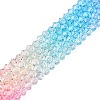 Gradient Color Baking Paint Glass Bead Strands X1-DGLA-A039-T2mm-A08-4