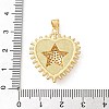 Brass Micro Pave Clear Cubic Zirconia Pendants CU-CBA03AF-10C-G-3