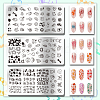 Stainless Steel DIY Nail Art Templates MRMJ-WH0092-032-3