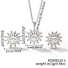 Chic Geometric Brass Rhinestones Stud Earrings & Necklaces for Woemn RP4250-1-1