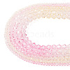 12 Strands 3 Styles Gradient Color Baking Paint Glass Bead Strands DGLA-TA0001-21C-1