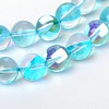 Synthetical Moonstone Round Beads Strands G-M049-6mm-02H-1