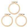 Plastic Imitation Bamboo Cross Stitch Embroidery Hoops TOOL-TADJ0001-03B-1