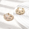 Star Brass Micro Pave Clear Cubic Zirconia Hoop Earrings EJEW-Z157-01G-3