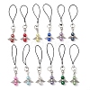 12Pcs Imitation Pearl Acrylic Alloy Angel Pendant Decorations HJEW-JM02557-1