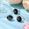 Glitter Powder Rose Resin Finger Rings RJEW-JR00731-03-2