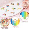 GOMAKERER 40Pcs 10 Style Rainbow Color Pride Alloy Enamel Pendants ENAM-GO0001-06-5