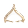 Rack Plating Brass Micro Pave Cubic Zirconia Ice Pick Pinch Bails KK-B056-01KCG-1