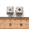 Brass Micro Pave Cubic Zirconia Beads KK-M318-28P-2