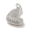 Rack Plating Brass Micro Pave Cubic Zirconia Pendants KK-P272-11P-2