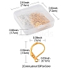 100Pcs 2 Colors Brass Leverback Earring Findings KK-YW0001-67-3