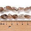 Natural Black Gold Rutilated Quartz Beads Strands G-P497-01E-75-5