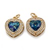 Brass Micro Pave Cubic Zirconia Pendants KK-G404-A-01-3