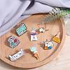 SUNNYCLUE 8Pcs 8 Style Chemistry Theme Enamel Pin JEWB-SC0001-32-4