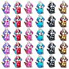 30Pcs 6 Colors Alloy Enamel Pandants ENAM-SZ0004-18-1