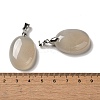 Natural Grey Agate Pendants G-Z055-03P-06-3