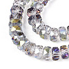 Electroplate Glass Beads Strands EGLA-T021-20D-3