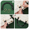   4 Sets 2 Styles Arch Plastic Imitation Bamboo Shank Bag Handles DIY-PH0022-34-4