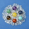 Natural & Synthetic Gemstone Healing Round Ornaments AJEW-FS0001-13B-2