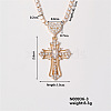 Chic Cross Necklace with Shiny Diamonds and Virgin Mary Pendant WL1506-3-1