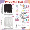 2Pcs 2 Colors Wool Doll Hair DIY-NB0016-16-2