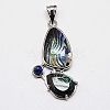 Abalone Shell/Paua Shell Pendants SSHEL-F0001-05-1