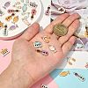 32Pcs 16 Styles Music Theme Alloy Enamel Pendants ENAM-CJ0002-64-4