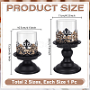 Iron Glass Candle Holder AJEW-WH0796-88B-2
