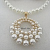 Plastic Imitation Pearl Beaded Stud Earrings & Necklaces Sets for Women FS-WGDB8BB-01-4