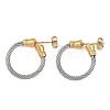 Ion Plating(IP) 304 Stainless Steel Twist Stud Earrings for Women EJEW-M023-06B-1