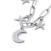 304 Stainless Steel Charm Bracelets BJEW-JB05130-3