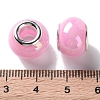 Mabe Solid Color Copper Buckle Acrylic European Beads OACR-M024-04P-01-3