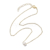 Round Acrylic Imitated Pearl Pendant Necklaces NJEW-JN04777-4
