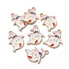 Halloween Rack Plating Alloy Enamel Pendants ENAM-P247-04KCG-3