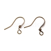 Antique Bronze Brass Earring Hooks Ear Wire Hooks X-KK-Q365-AB-NF-1