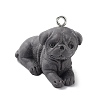 Opaque Resin Dog Pendants RESI-P033-A02-1