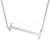 Non-Tarnish 201 Stainless Steel Initial Pendants Necklaces NJEW-S069-JN003D-I-1